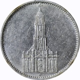 GERMANY - 1934 FIVE MARKS - SILVER