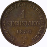 GERMANY (SCHLESWIG HOLSTEIN) - 1850 ONE SECHSLING