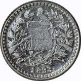 GUATEMALA - 1893 HALF REAL - SILVER