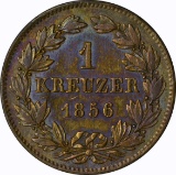 BADEN (GERMANY) - 1856 ONE KREUZER