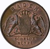 BADEN (GERMANY) - 1869 ONE KREUZER