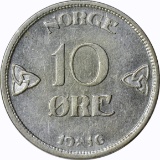 NORWAY - 1916 TEN ORE