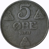 NORWAY - 1917 FIVE ORE - IRON