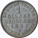 PRUSSIA - 1861 ONE SILBERGROSCHEN - SILVER