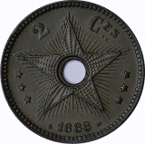 BELGIAN CONGO - 1888 TWO CENTIMES