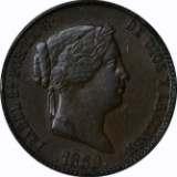 SPAIN - 1860 25 CENTIMOS