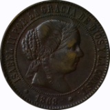 SPAIN - 1868 FIVE CENTIMOS