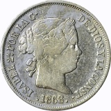 SPAIN - 1868 20 CENTIMOS - SILVER
