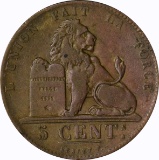 BELGIUM - 1853 FIVE CENTIMES
