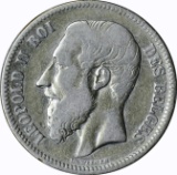 BELGIUM - 1867 TWO FRANCS - SILVER