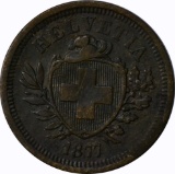 SWITZERLAND - 1877 ONE RAPPEN