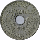 TUNISIA - 1919 25 CENTIMES
