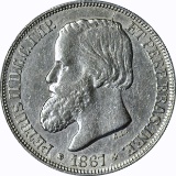 BRAZIL - 1867 200 REIS - SILVER