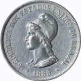 BRAZIL - 1889 500 REIS - SILVER