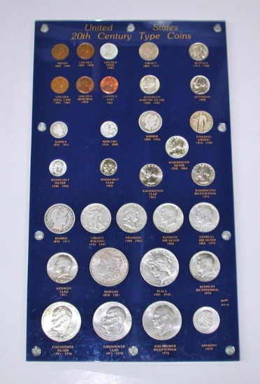 20th CENTURY TYPE COINS in HOLDER - COMPLETE