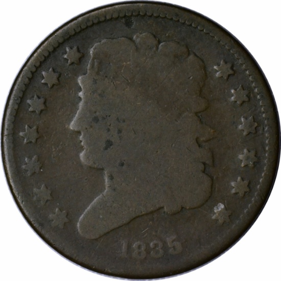 1835 HALF CENT