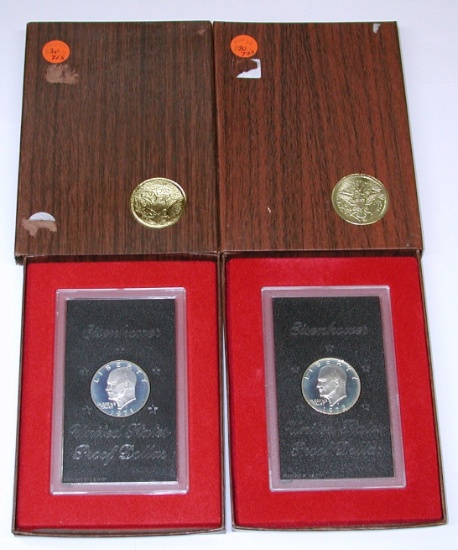 1971 & 1972 PROOF "BROWN" IKE DOLLARS