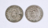 PANAMA - TWO (2) 2 1/2 CENTIMOS - 1907 & 1916