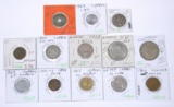 13 WORLD COINS - TURKEY, CYPRUS, ISRAEL, GREECE, ETC