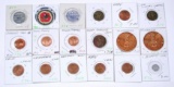 18 ASSORTED TOKENS - MOST COPPER or BRASS
