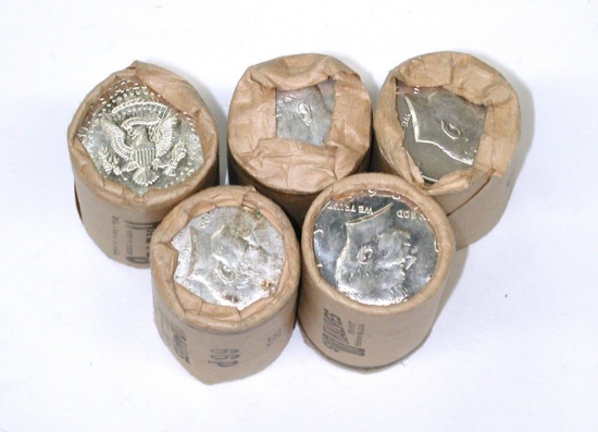 100 - 40% KENNEDY HALVES in PAPER ROLLS