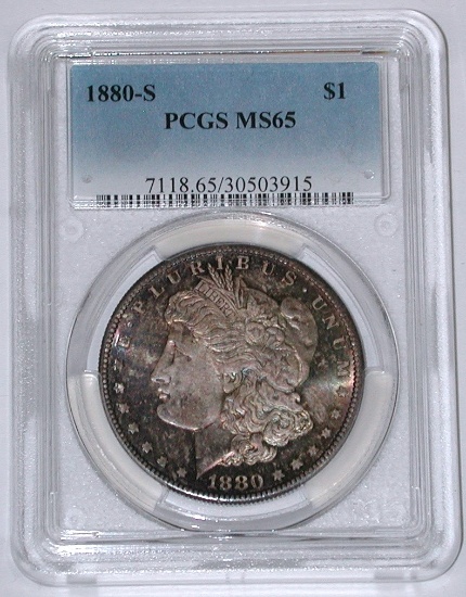 1880-S MORGAN DOLLAR - PCGS MS65 - TONED