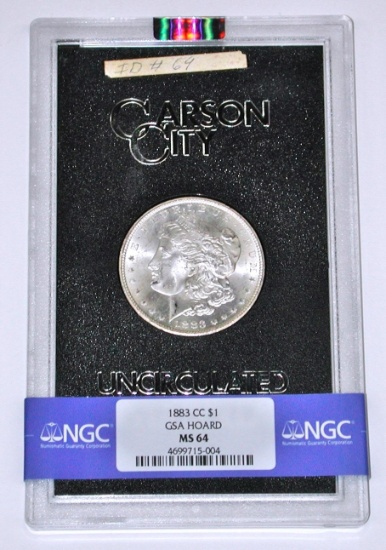 1883-CC MORGAN DOLLAR - GSA HOARD - NGC MS64