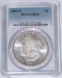 1883-O MORGAN DOLLAR - PCGS MS64