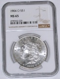 1904-O MORGAN DOLLAR - NGC MS65