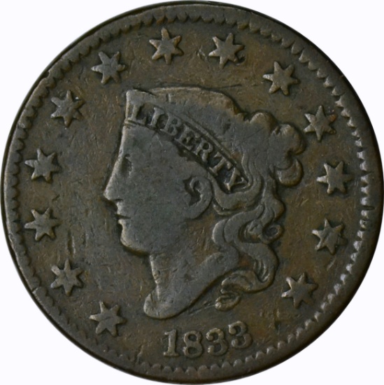 1833 LARGE CENT