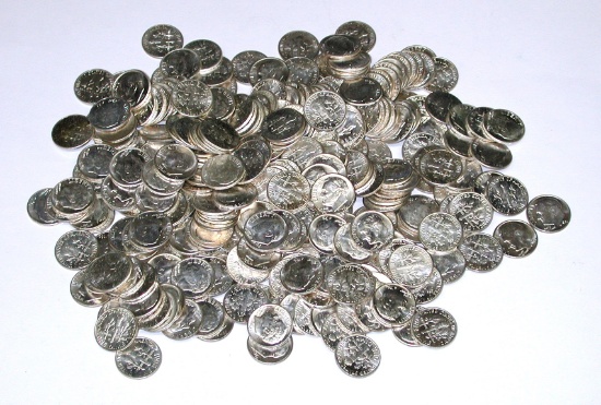 300 UNCIRCULATED 90% SILVER ROOSEVELT DIMES