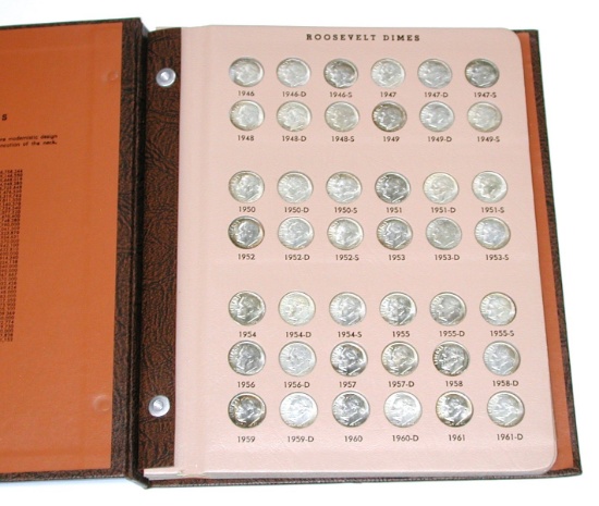SET of ROOSEVELT DIMES - 1946 to 1978-S + PROOFS 1956 to 1979-S