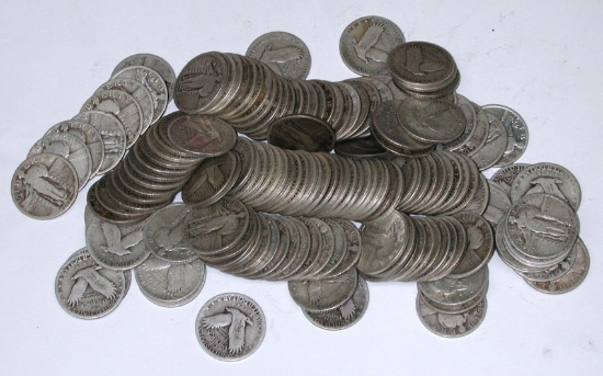 148 CIRCULATED STANDING LIBERTY QUARTERS