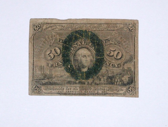 SECOND ISSUE 50 CENT FRACTIONAL NOTE