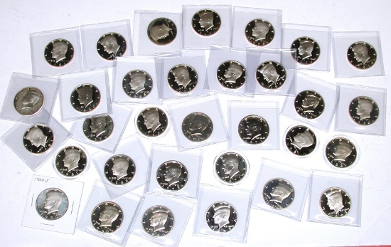 36 PROOF CLAD KENNEDY HALVES - 1971-S to 2007-S