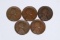 FIVE (5) EARLY WHEAT CENTS - 1910-S, (3) 1912, 1912-D