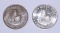 TWO (2) ONE TROY OZ .999 SILVER ROUNDS - I AM A SILVER BULL