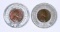 TWO (2) ENCASED WHEAT CENTS - SPOT CAB & REXALL