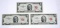 THREE (3) SERIES 1953 RED SEAL $2 U.S. NOTES