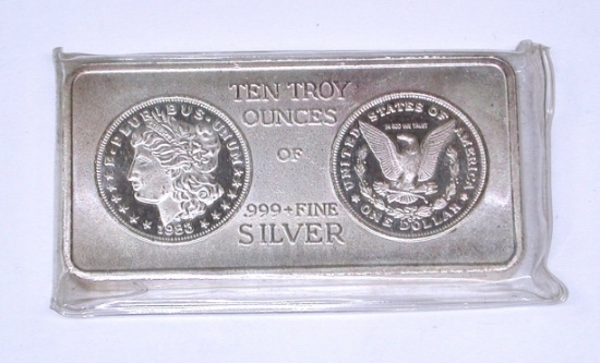 TEN (10) .999 FINE TROY OZ SILVER BAR - SOUTH EAST REFINING