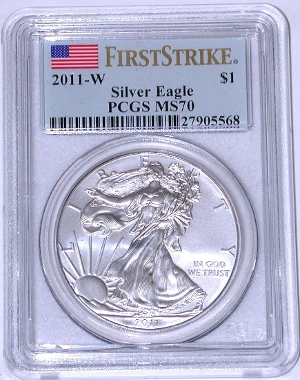 2011-W SILVER EAGLE - PCGS MS70