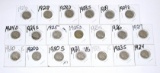 20 BUFFALO NICKELS - 1920 to 1929-D
