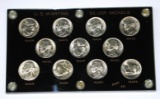 SET of UNCIRCULATED 35% SILVER WAR NICKELS in HOLDER
