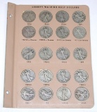 PARTIAL SET of WALKING LIBERTY HALVES - 1916 to 1921-S