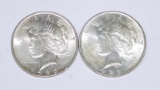 TWO (2) UNCIRCULATED 1923 PEACE DOLLARS
