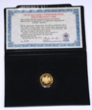 .999 FINE GOLD 1976 BICENTENNIAL COMMEMORATIVE COIN - 20 GRAINS (BENT)