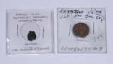 TWO (2) ANCIENT COINS - WIDOW'S MITE + ANCIENT ROMAN