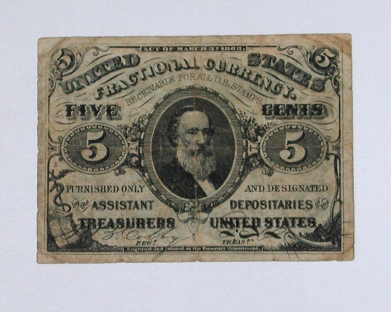 1863 FIVE CENT FRACTIONAL NOTE