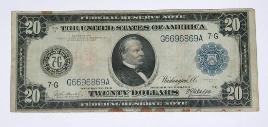 1914 $20 FEDERAL RESERVE NOTE