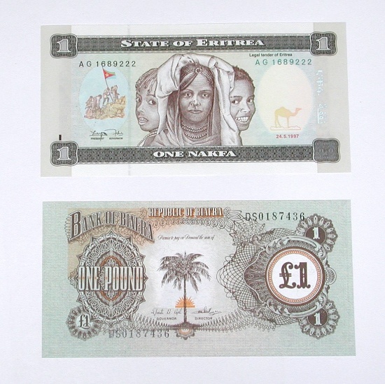 BIAFRA & ERITREA - TWO (2) NOTES